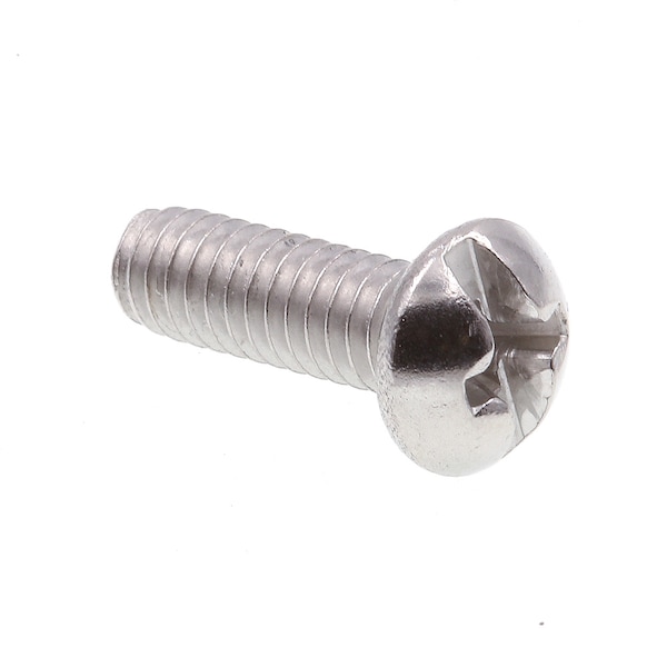 Prime-Line Machine Screw, Round, Phil/Sltd Comb Drive No. 8-32 X 1/2in 18-8 Stainless Steel 25PK 9003493 - main